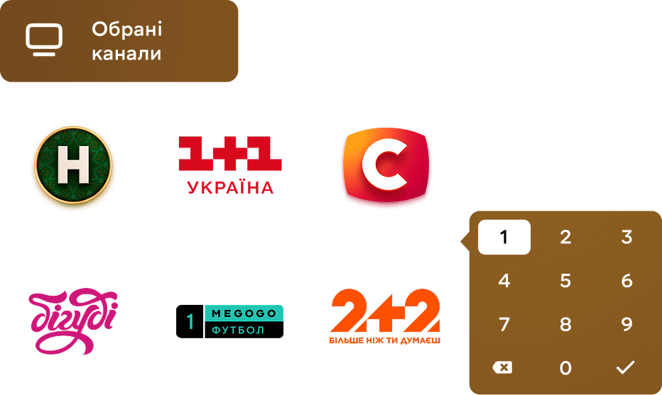 Навігація між каналами за допомогою пульта