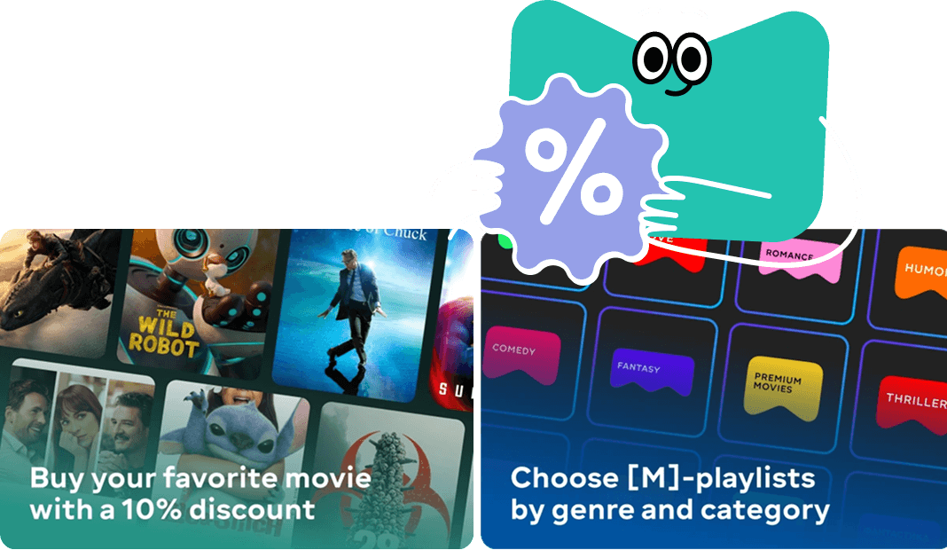 Discounts on movies and TV series on MEGOGO