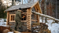 Building a WARM Winter House from Stones and Old Logs in JUST 30 Days