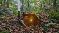 I Built a Hidden and Warm House Underground