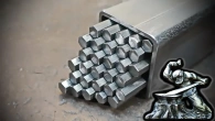 Polygonal Damascus steel.
