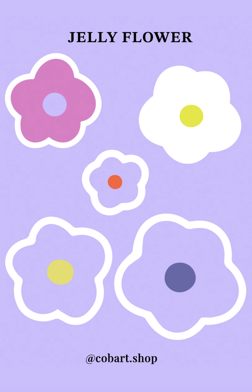 Стікерпак 3Д «Jelly flower»