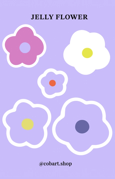 Стікерпак 3Д «Jelly flower»