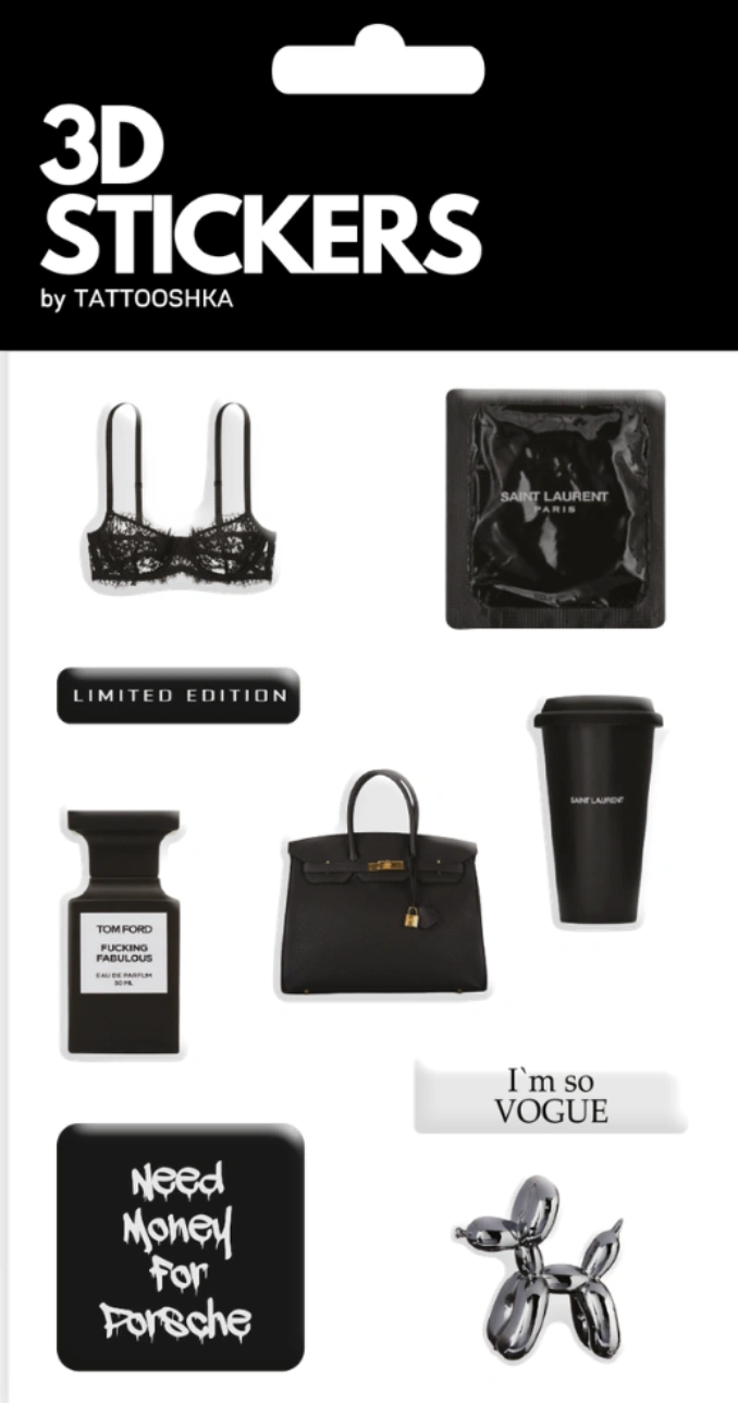 3D стікери «Black edition»