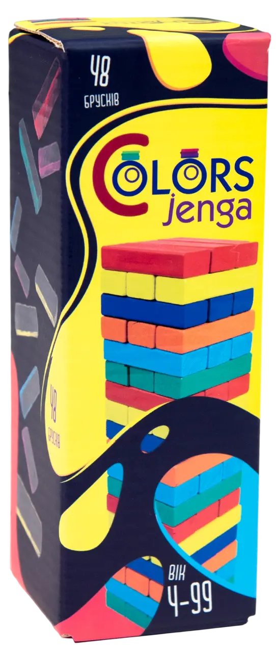 Обкладника "Настільна гра «Colors Jenga 48 брусків»" Обкладинка "Настільна гра «Colors Jenga 48 брусків»"