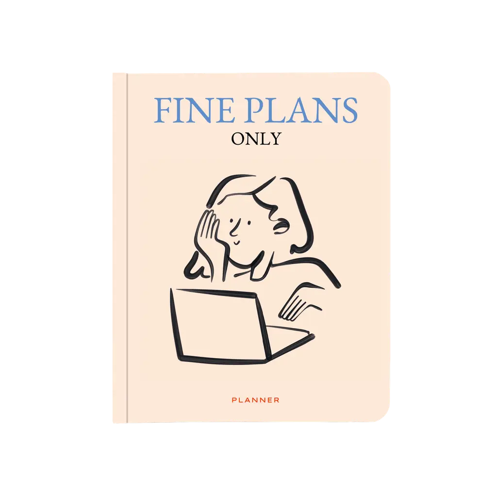 Обкладинка "Блокнот для планування "Fine plans only" бежевий"