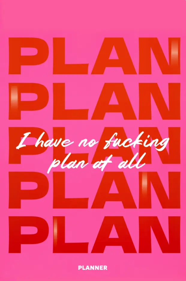 Блокнот для планування «I HAVE NO PLAN AT ALL mini» рожевий