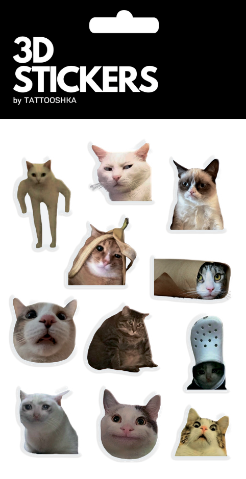 3D стікери "Сats mood mems"