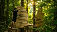Building a Barrel Cabin from Abandoned Pallets in the Forest | Full Process