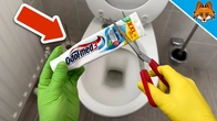 THAT'S WHY Everyone should use Toothpaste in the Toilet(Genius Trick)