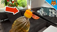 Light the Cap of the Oil Bottle and WATCH WHAT HAPPENS(Ingenious Trick)
