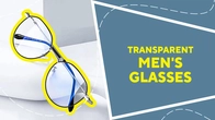 Gafas de hombre transparentes.