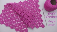 Обалденный УЗОР КРЮЧКОМ всего 2 ряда!!! легкое ВЯЗАНИЕ для новичков EASY Crochet for beginners