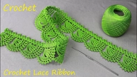 Beautiful and very easy to crochet LACE for beginners PATTERN SCHEME Ленточное кружево крючком КАЙМА
