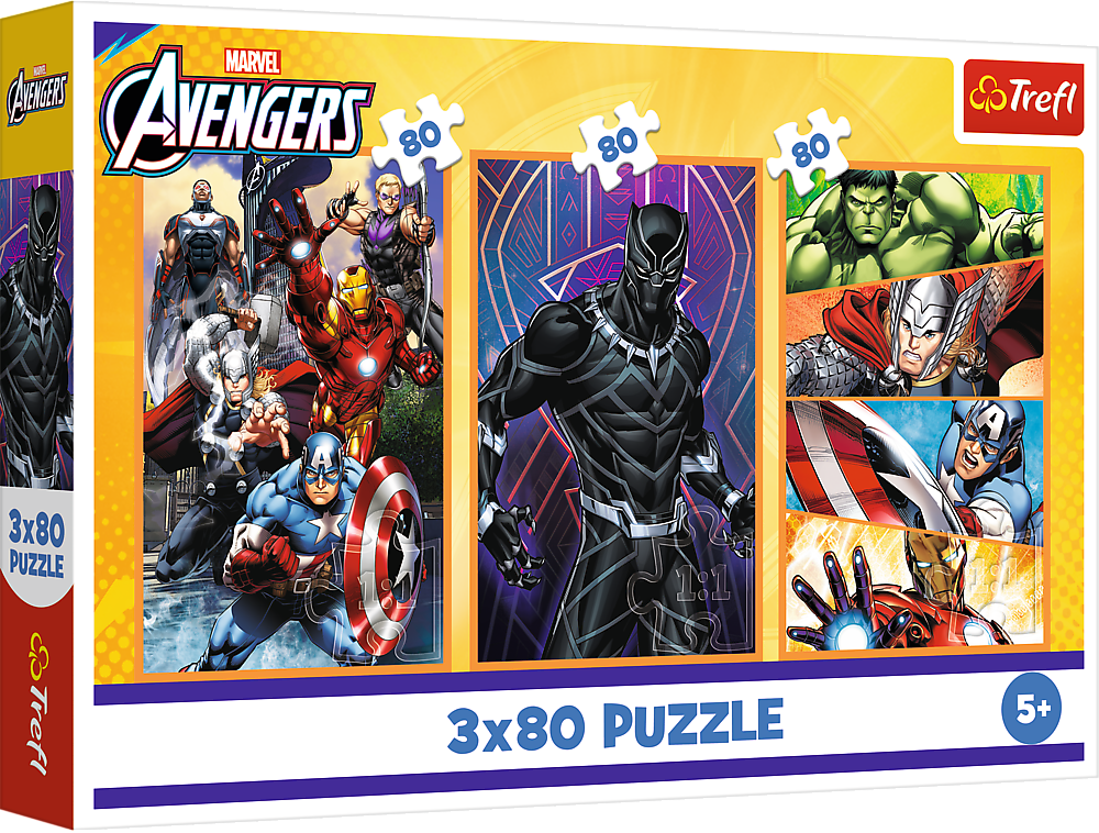 Пазли Trefl The Avengers Дні наповнені діями 3 в 1