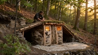 I Spent 7 Days Building a Bushcraft Shelter Alone in the Deep Forest