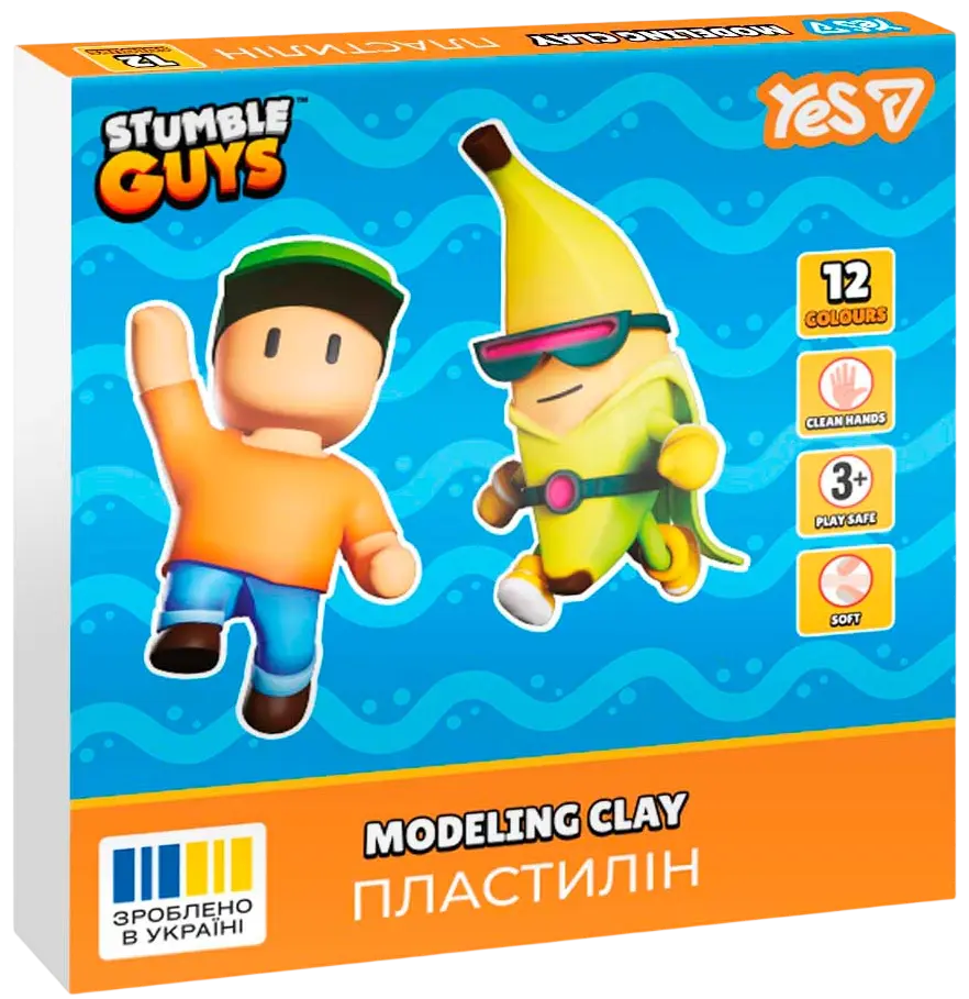 Пластилін Yes 12 кольорів Stumble Guys