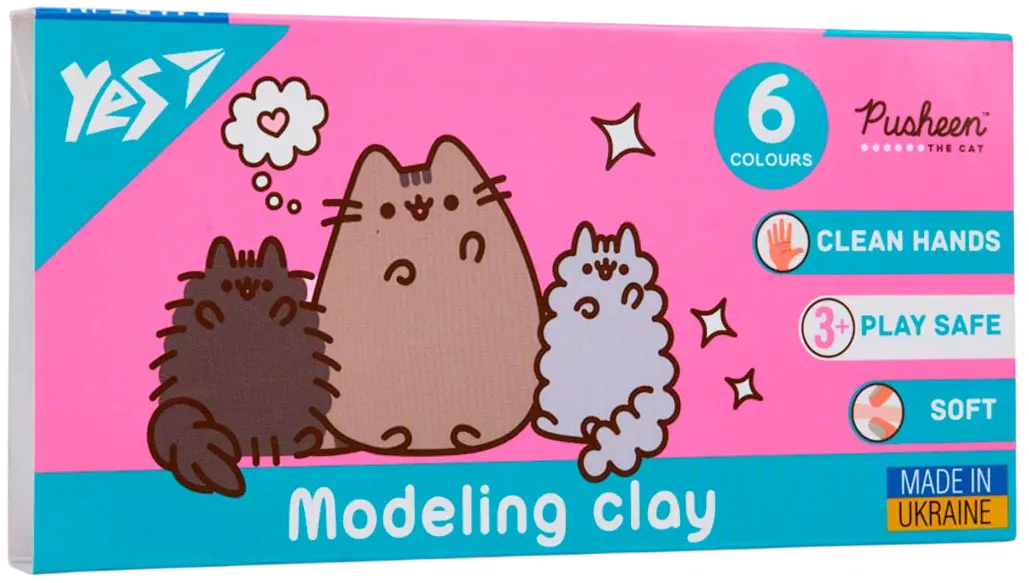 Пластилін Yes 6 кольорів Pusheen