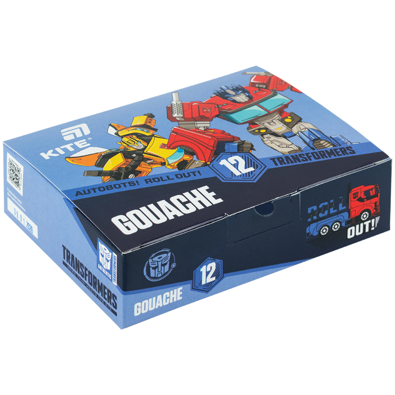 Гуаш Kite Transformers, 12 кольорів - Kebuk