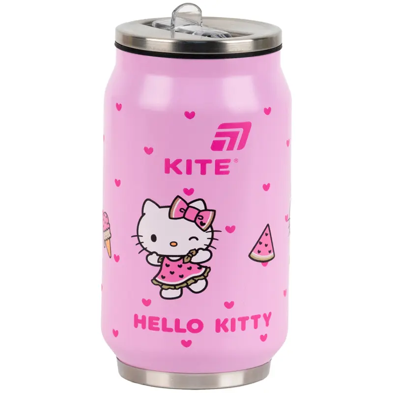 Термочашка з трубочкою Kite Hello Kitty, 350 мл