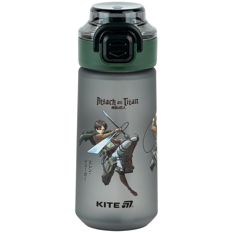 Пляшечка для води Kite Attack on Titan, 560 мл (сіра)