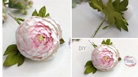 DIY як зробити ПІОН із фома на шпильці у зачіску / Flores de foami