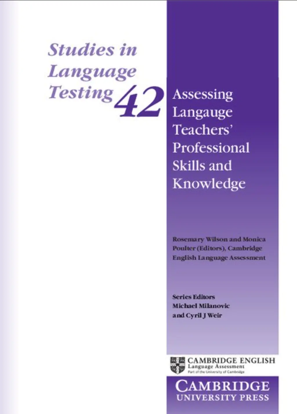 Обкладника "Assessing Language Teachers' Professional Skills and Knowledge" Обкладинка "Assessing Language Teachers' Professional Skills and Knowledge"