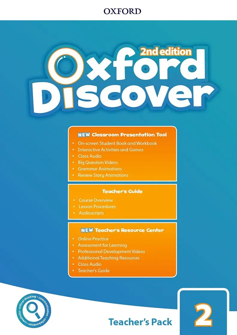 Обкладника "Oxford Discover (2E) 2. Teacher's Pack with CPT + TG + OPT" Обкладинка "Oxford Discover (2E) 2. Teacher's Pack with CPT + TG + OPT"