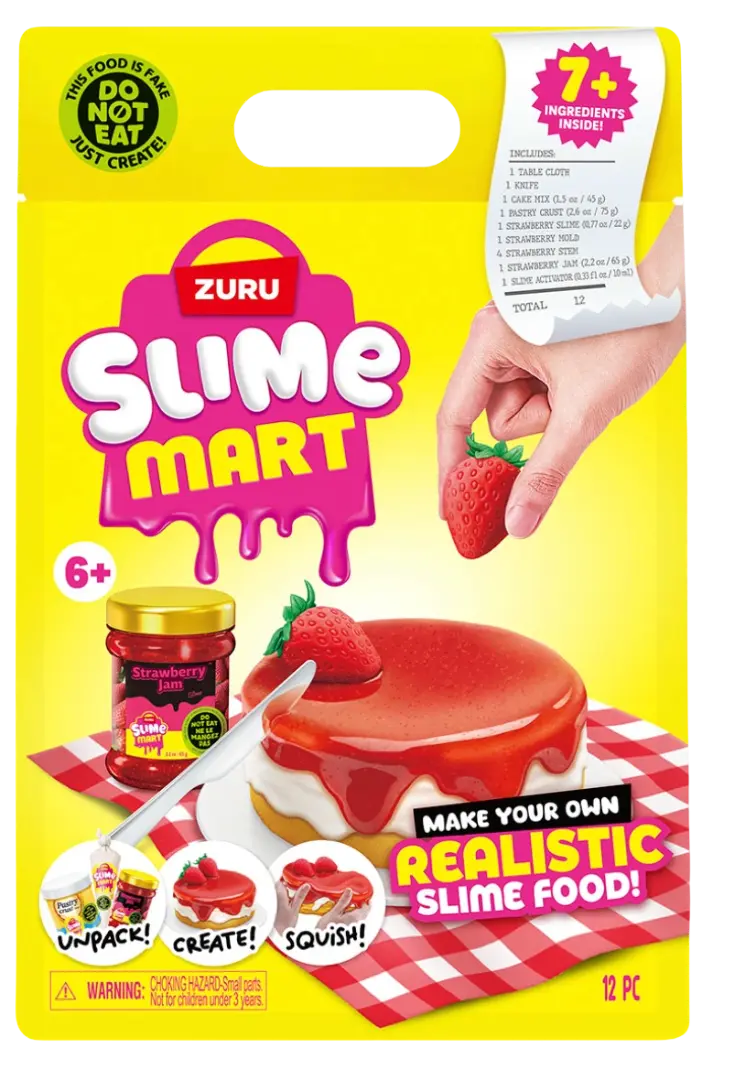 Обкладника "Ігровий набір Slime Mart Shopping Bag Полуничний чизкейк" Обкладинка "Ігровий набір Slime Mart Shopping Bag Полуничний чизкейк"