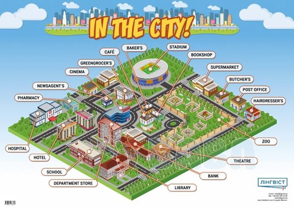 Плакат In The City! (+ картки)