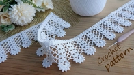 Элегантное кружево крючком | СХЕМА ВЯЗАНИЯ Easy Crochet Lace Border | Full Tutorial pattern