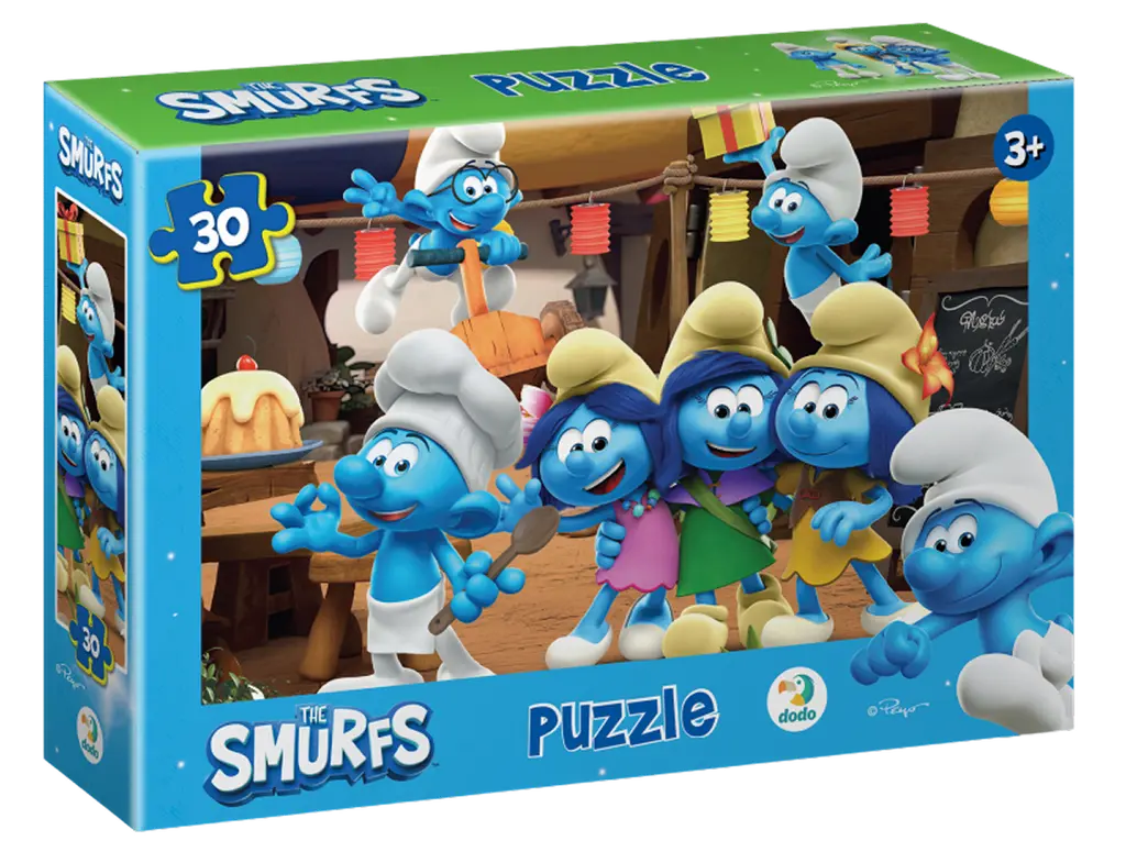 Обкладинка "Пазл на 30 елементів The Smurfs. Вечірка Смурфів"