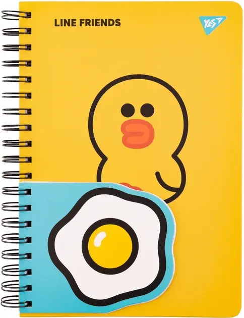 Обкладника "Блокнот YES 2 в 1 В5+В7 80 аркушів+20 аркушів подв. спіраль Line Friends.Sally, клітинка" Обкладинка "Блокнот YES 2 в 1 В5+В7 80 аркушів+20 аркушів подв. спіраль Line Friends.Sally, клітинка"