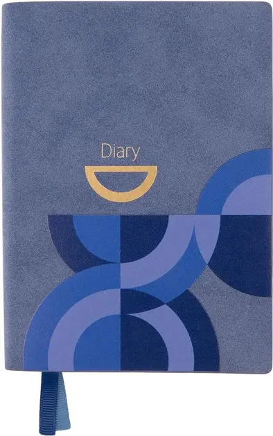Діловий записник А6 дата Leo Planner Apiro, м'який, 352 стор., синій