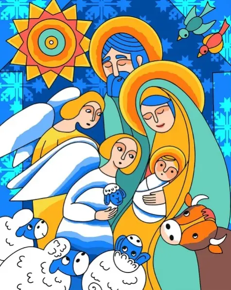 Обкладника "Картина за номерами SANTI Різдво 40*50 см" Обкладинка "Картина за номерами SANTI Різдво 40*50 см"