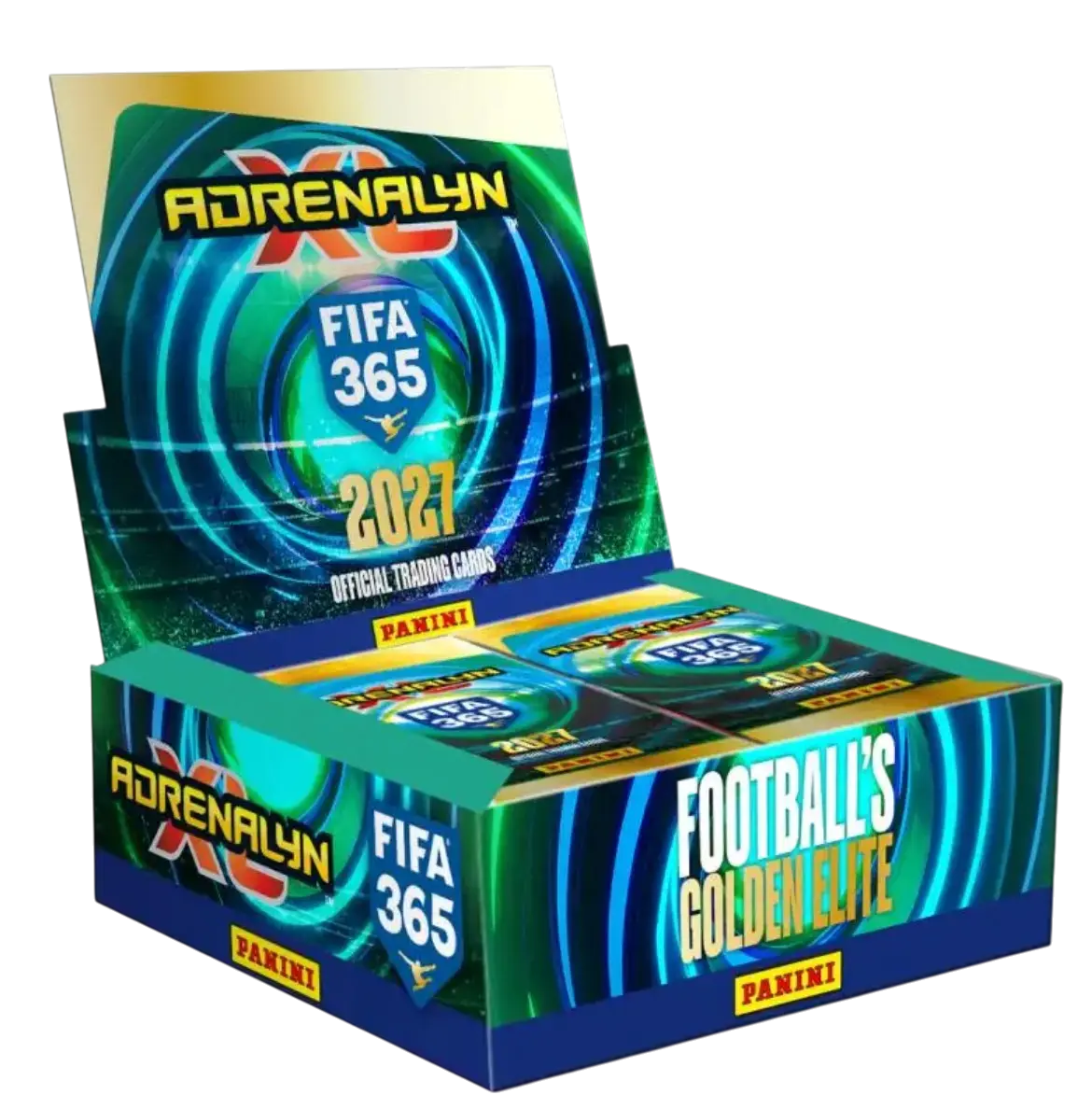 Коробочка з 24-ма пакетиками карток Panini Adrenalyn XL FIFA 365 2027