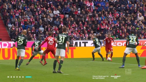 Round 25. Bayern — Wolfsburg 6:0. Match overview