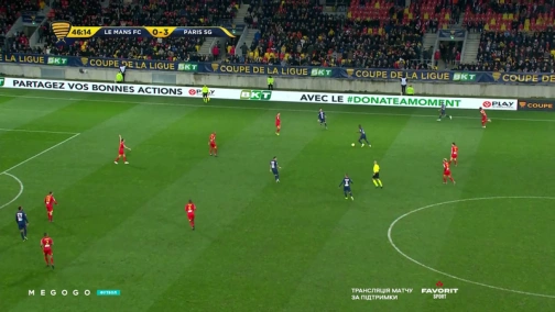 Coupe de la Ligue 1/8 finals. Le Mans — PSG 1:4. Highlights