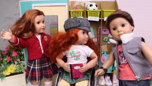 Baby Doll Dress up in Pink Bedroom for Tennis Lesson! Play Toys school routine!