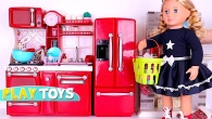 American Girl Doll Plays With Kitchen Toys!