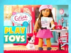 Baby dolls & toy dresses at American Girl Store in New York