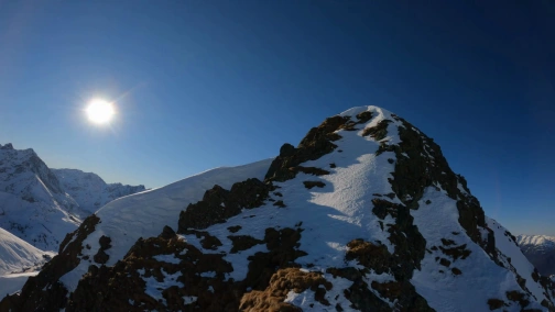 Drone chasing: Flying high up on a Mountain in Formation HD