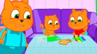 Cats Family in English - Spilled Paint Animation