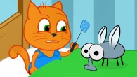 Cats Family in English - Giant Mosquito Cartoon for Kids