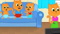 Cats Family in English - What To Do At Home Cartoon for Kids