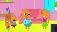 Cats Family in English - Family Dance Cartoon for Kids