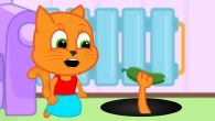 Cats Family in English - The Mystery Hole Cartoon for Kids