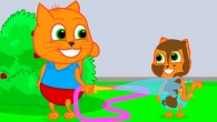 Cats Family en Français - Lavé Son Jeune Frère D un Arrosoir Vidéos Animés 2020 en Français