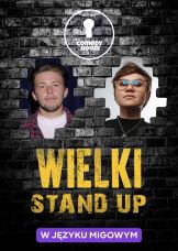 Wielki standup (w języku migowym) — plakat